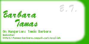 barbara tamas business card