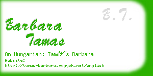 barbara tamas business card